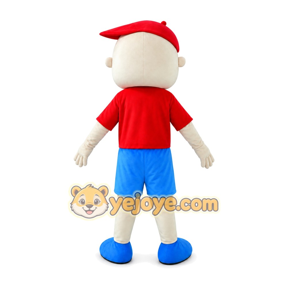 Wheel Hat Boy Mascot Costume Wheel Hat Boy Mascot Costume