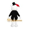 White Bear With Black Jacket Plush Mascot Costume White Bear With Black Jacket Plush Mascot Costume
