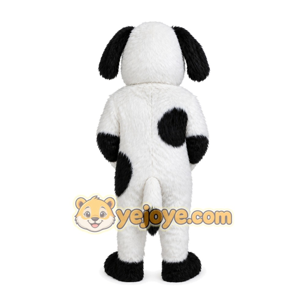 White Black Sheepdog Dog Mascot Costume White Black Sheepdog Dog Mascot Costume