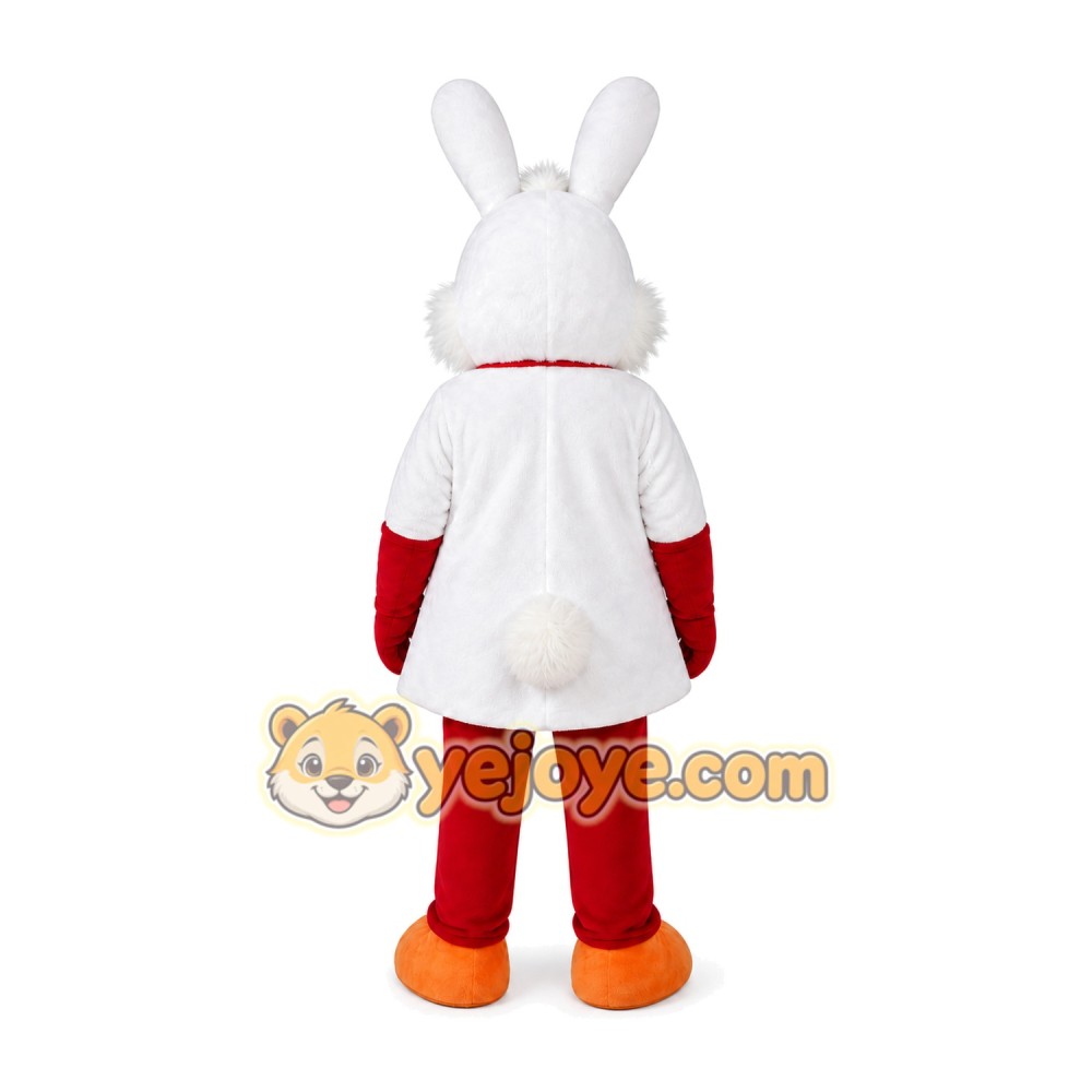 White Bunny Rabbit Mascot Costume White Bunny Rabbit Mascot Costume