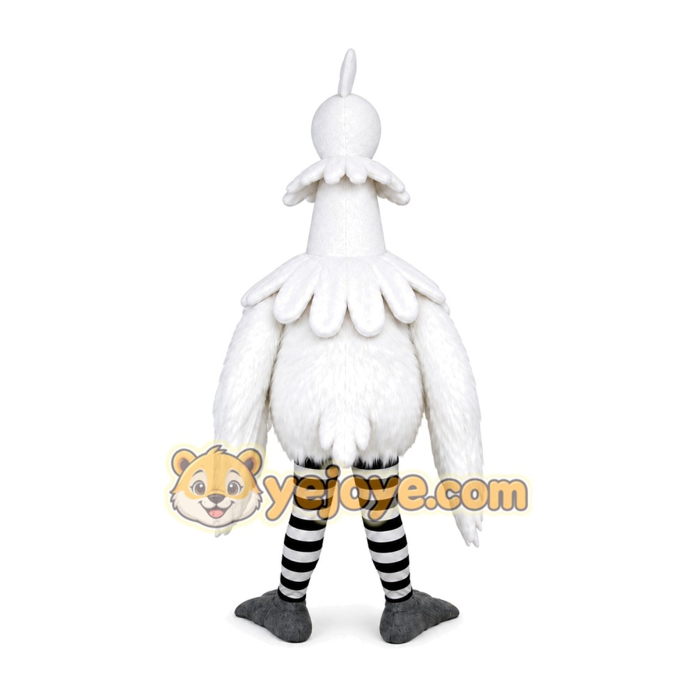 White Crane Bird Mascot Costume White Crane Bird Mascot Costume
