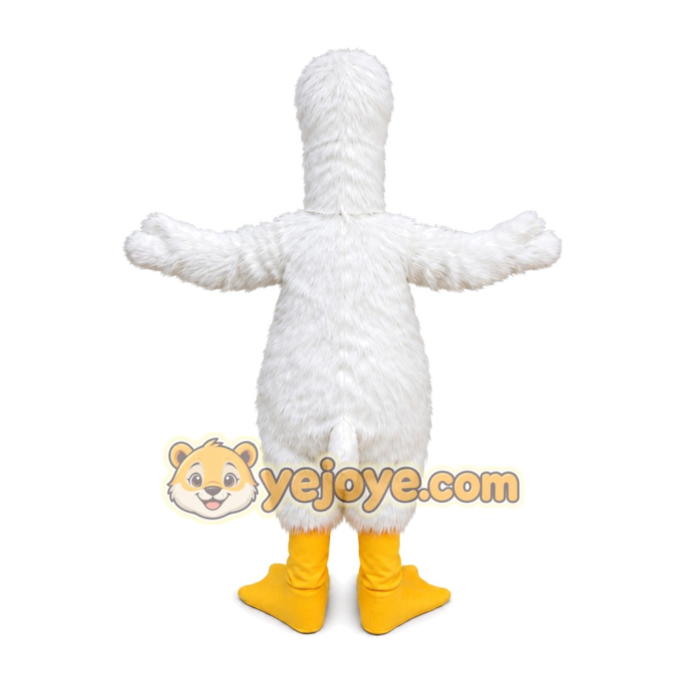 White Goose Mascot Costume White Goose Mascot Costume