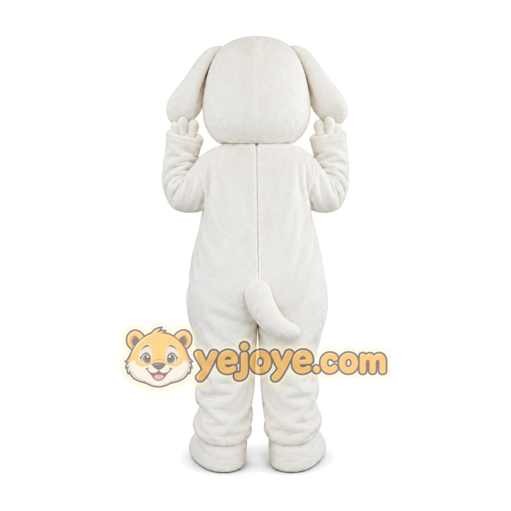 White Puppy Dog Mascot Costume White Puppy Dog Mascot Costume