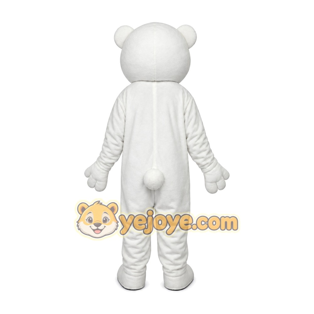 White Teddy Bear Mascot Costume White Teddy Bear Mascot Costume