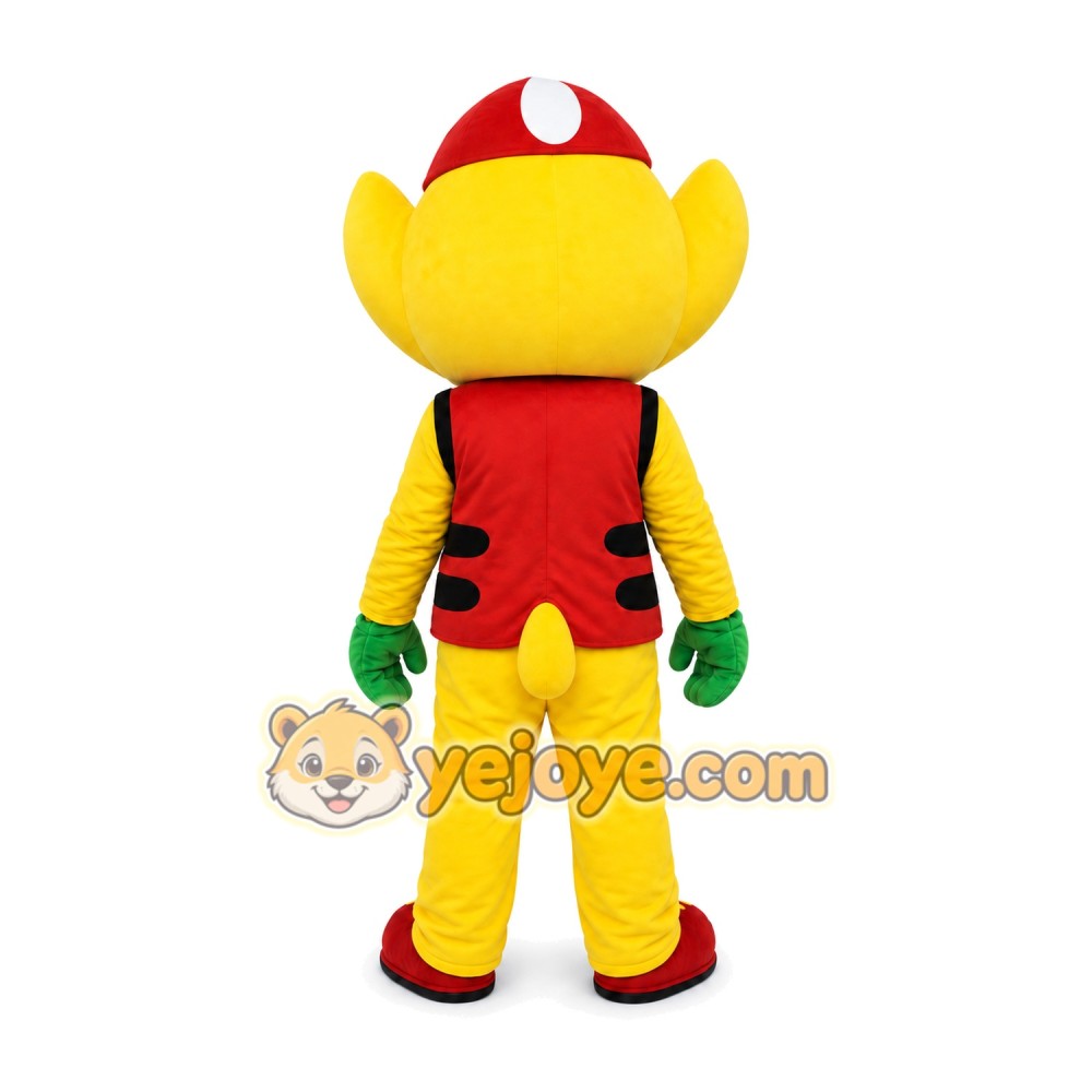 Yellow Boy Mascot Costume Cartoon Character Yellow Boy Mascot Costume Cartoon Character