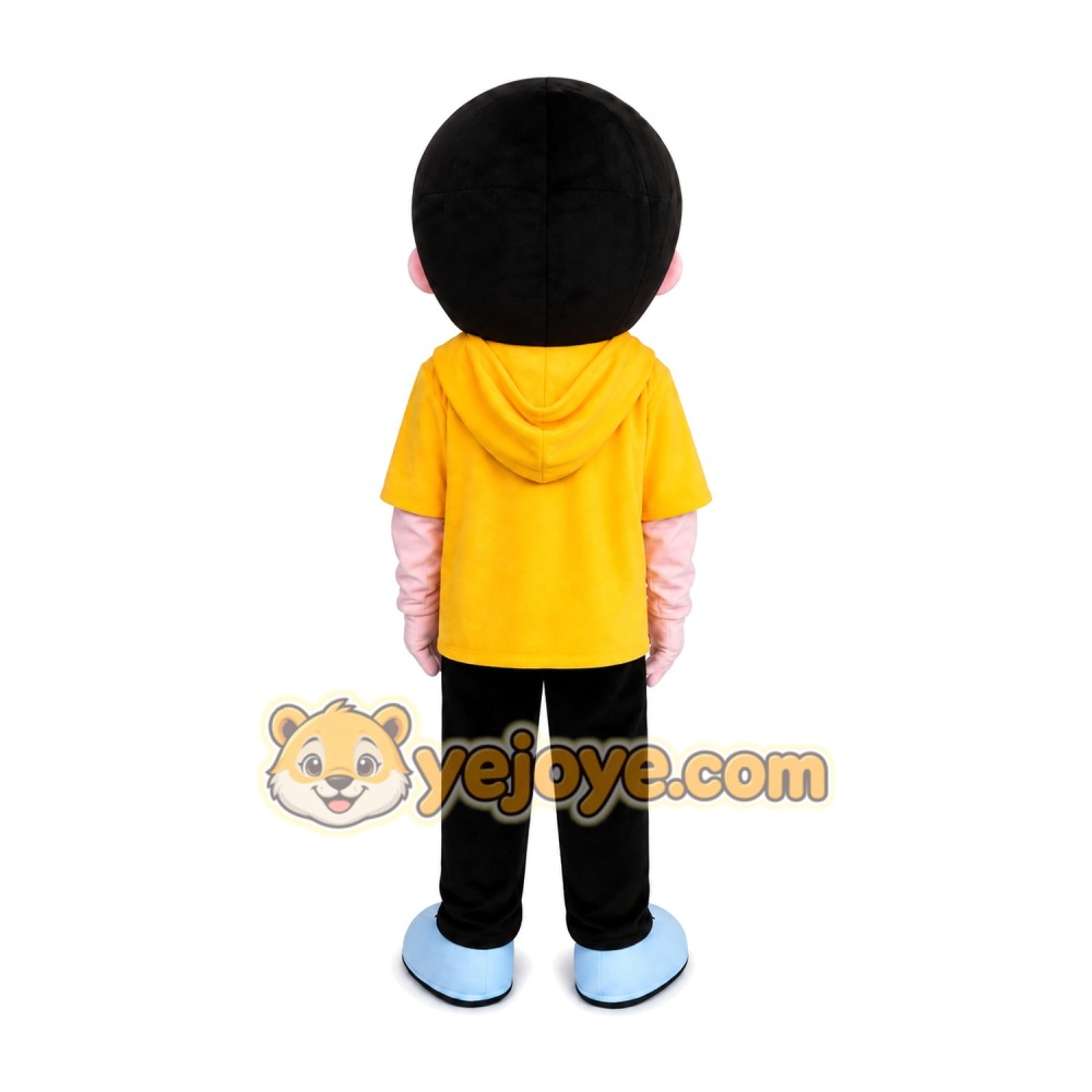Yellow Boy Mascot Costume