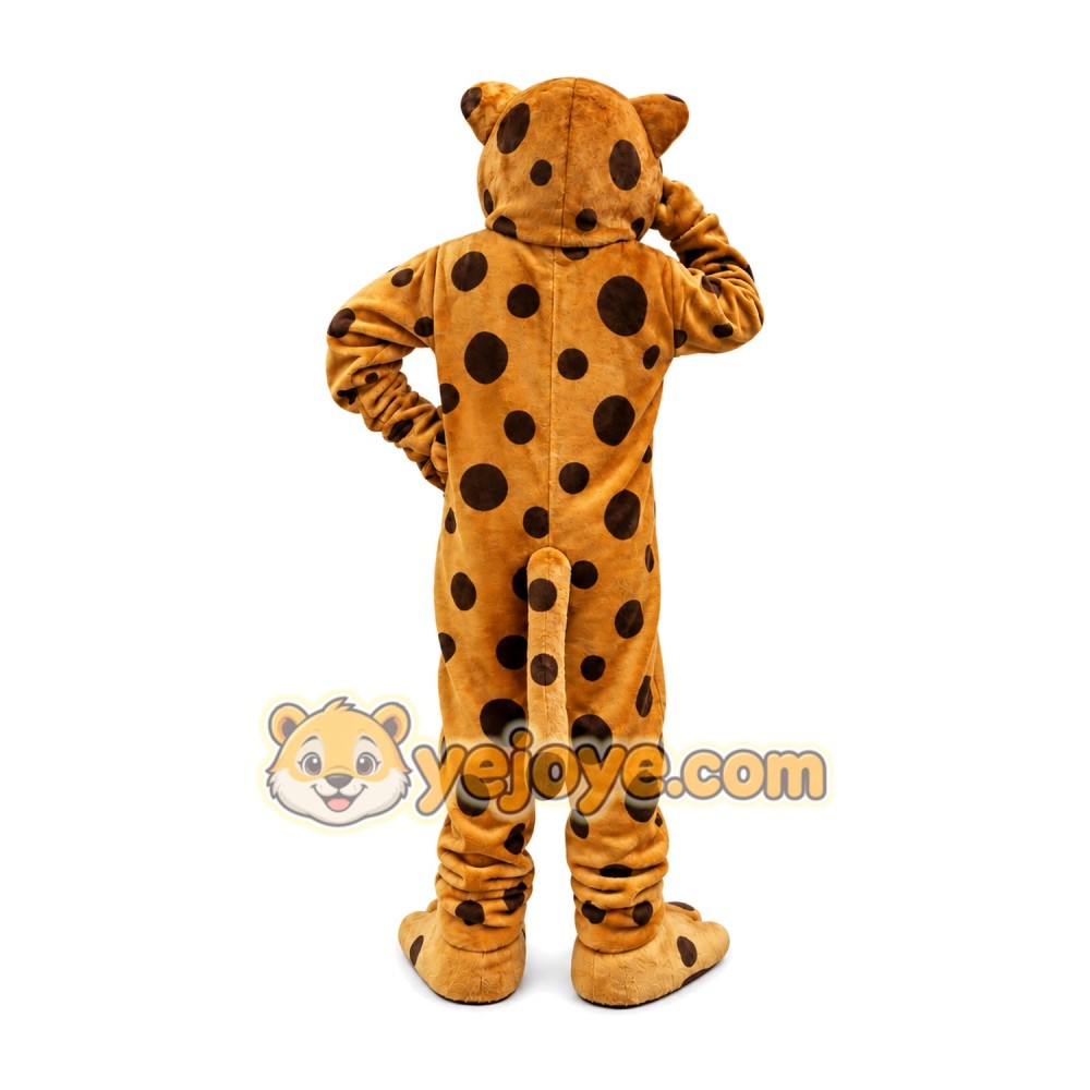 Yellow Brown Leopard Mascot Costume for Adult