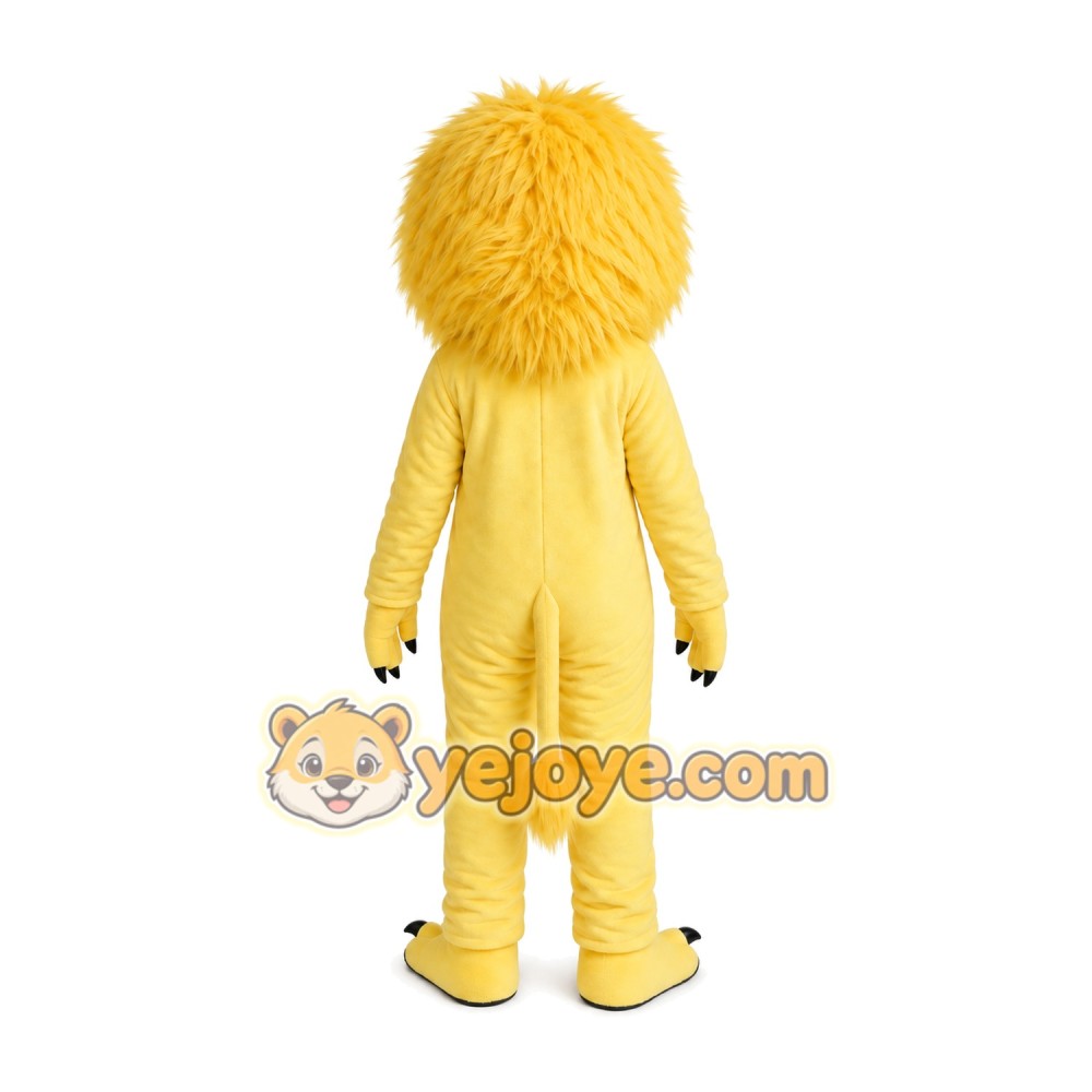 Yellow Carnival Lion Mascot Costume Yellow Carnival Lion Mascot Costume