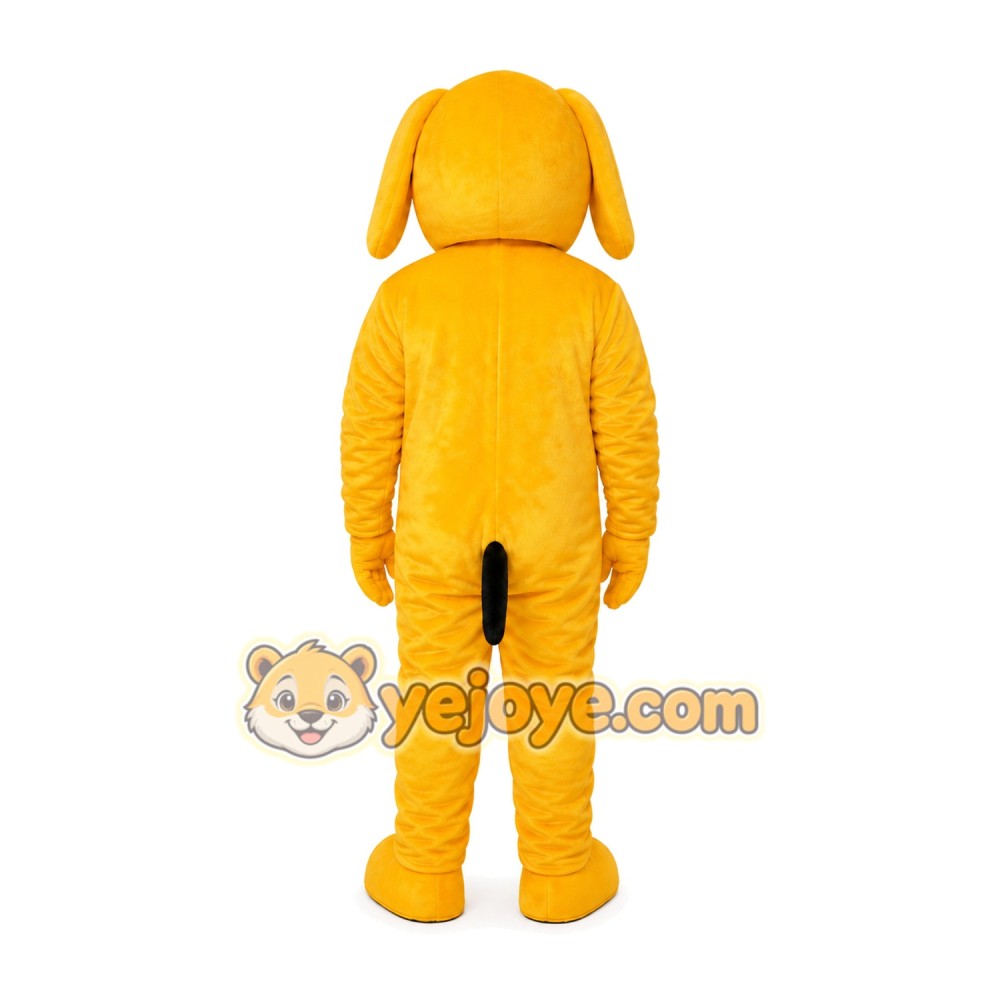 Yellow Dog Cartoon Mascot Costume