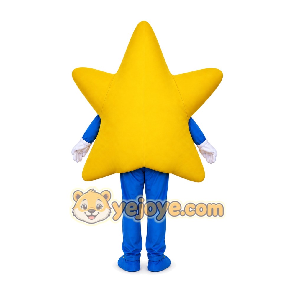 Yellow Five-Pointed Star Mascot Costume for Adult