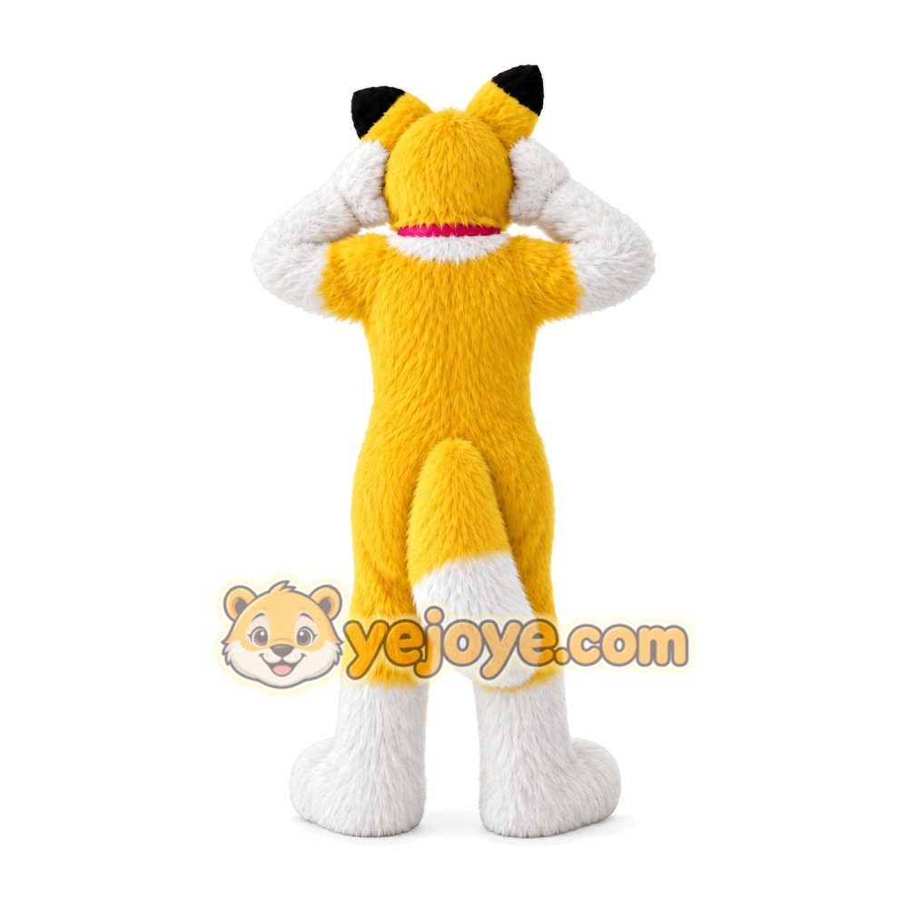 Yellow Fox Dog Husky Mascot Costume Yellow Fox Dog Husky Mascot Costume