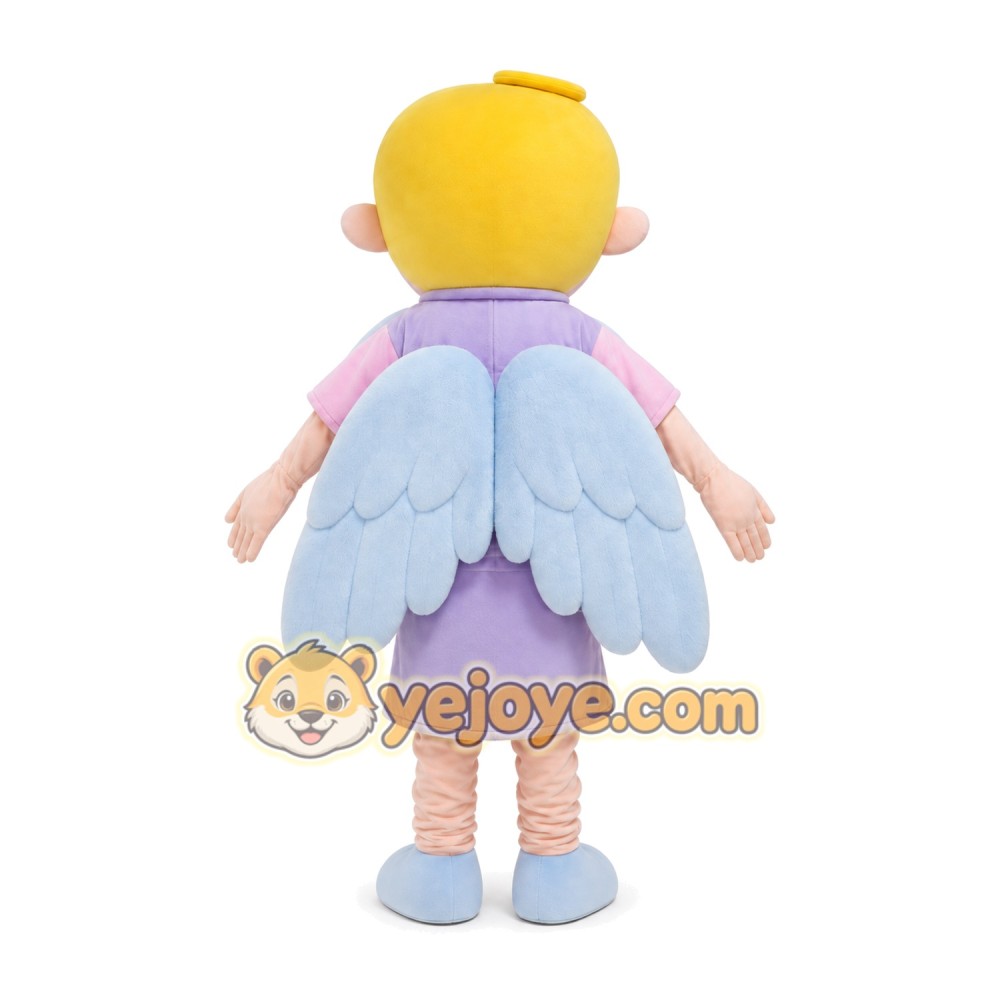 Yellow Hair Angel Girl Mascot Costume