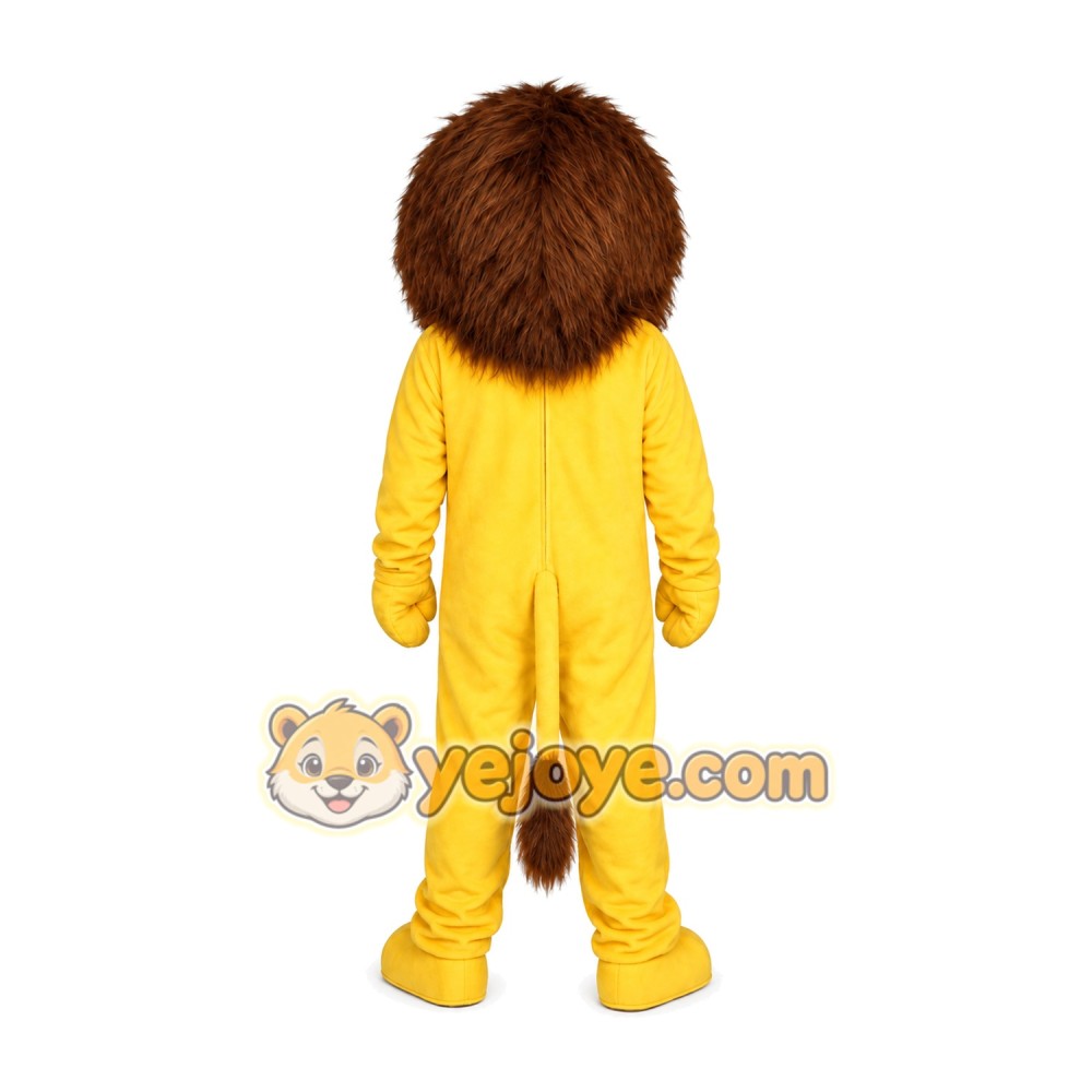 Yellow Lion Mascot Costume
