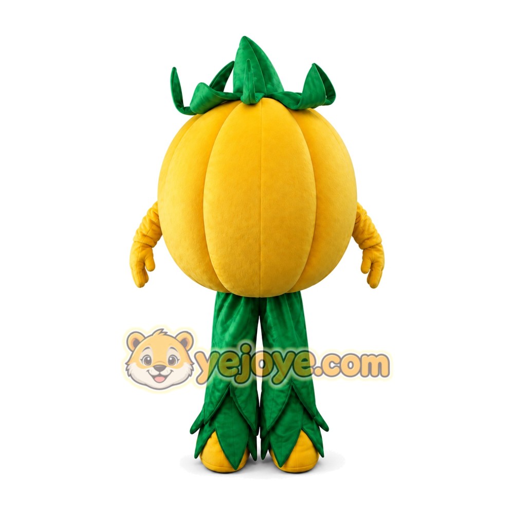 Yellow Pumpkin Mascot Costume Yellow Pumpkin Mascot Costume