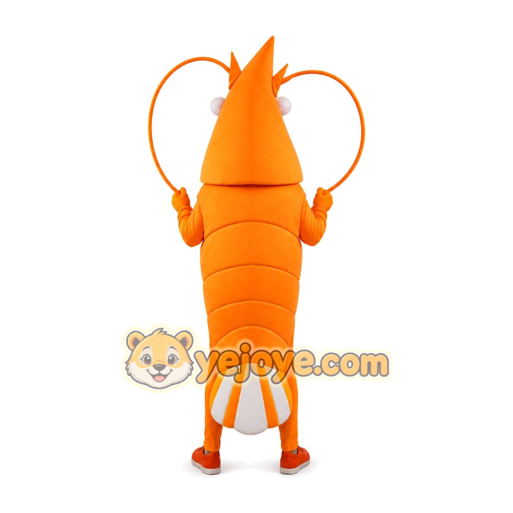 Yellow Shrimp Mascot Costume Yellow Shrimp Mascot Costume
