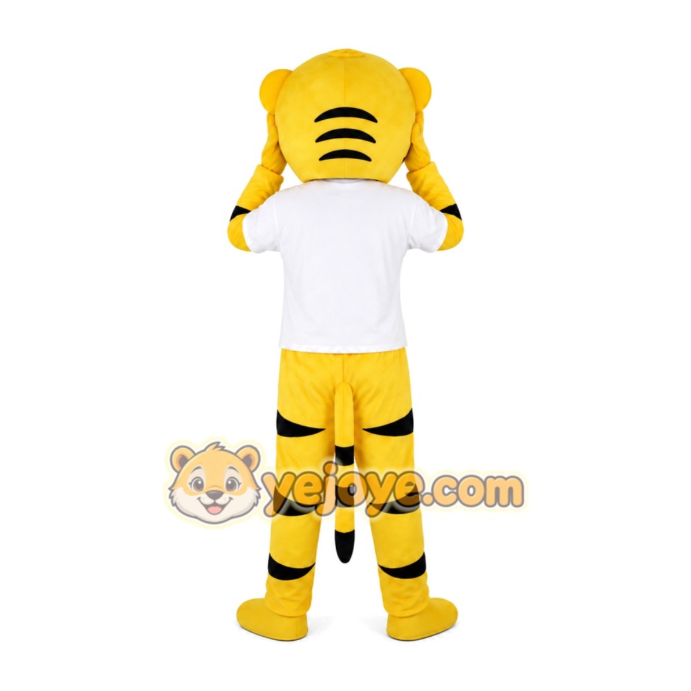 Yellow Sport Tiger Mascot Costume for Adult Yellow Sport Tiger Mascot Costume for Adult