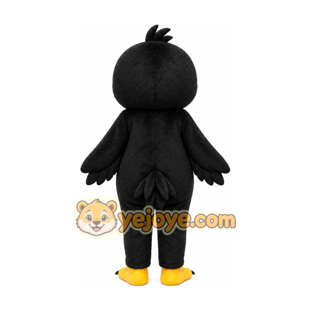 Black Chick Mascot Costume Black Chick Mascot Costume
