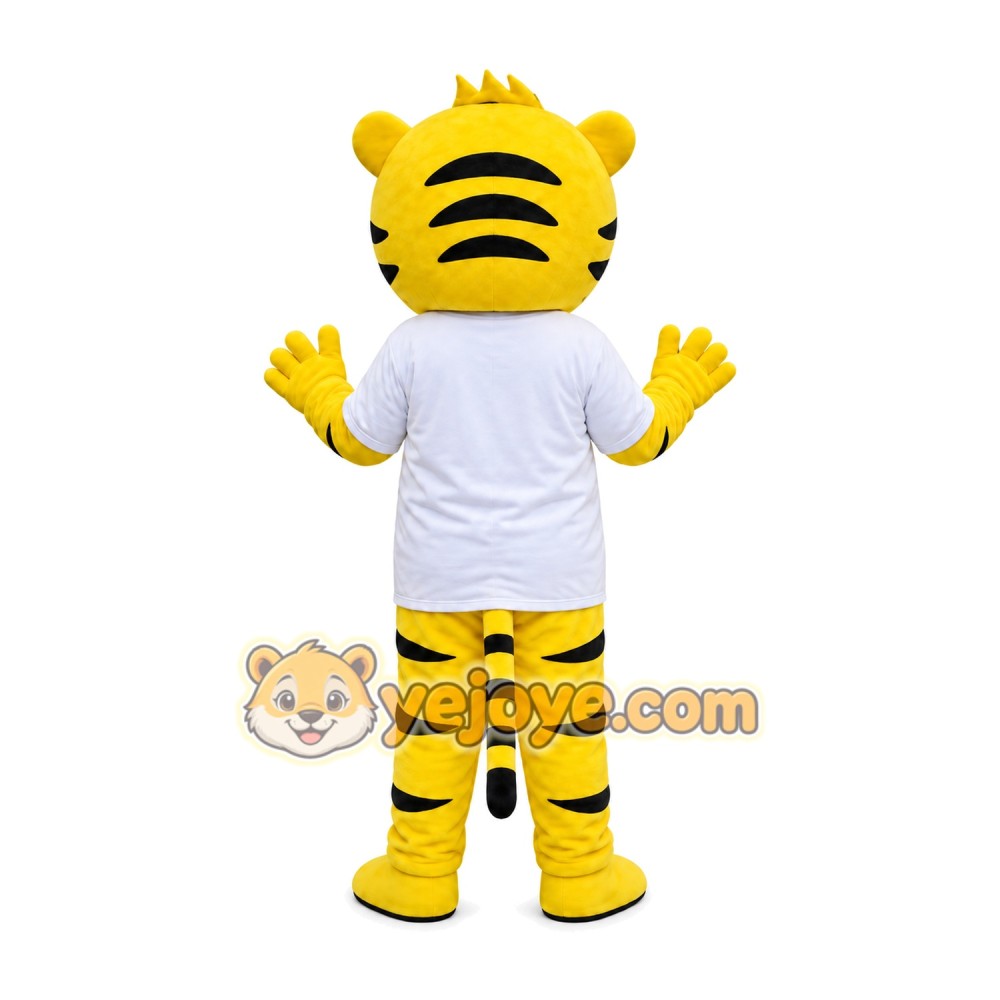 Yellow Tiger Mascot Costume Yellow Tiger Mascot Costume