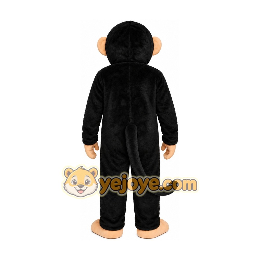 Black Chimpanzee And Banana Mascot Costume Black Chimpanzee And Banana Mascot Costume