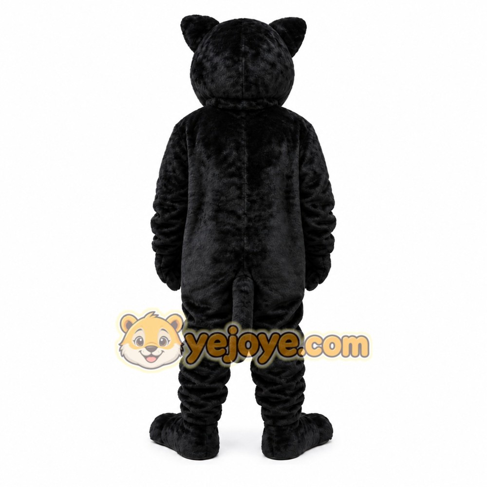 Black Jaguar Mascot Costume Black Jaguar Mascot Costume