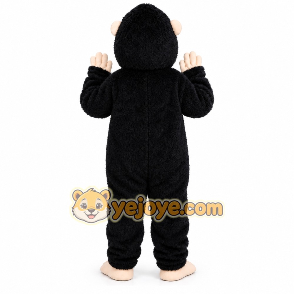 Black Orangutans Mascot Costume Black Orangutans Mascot Costume