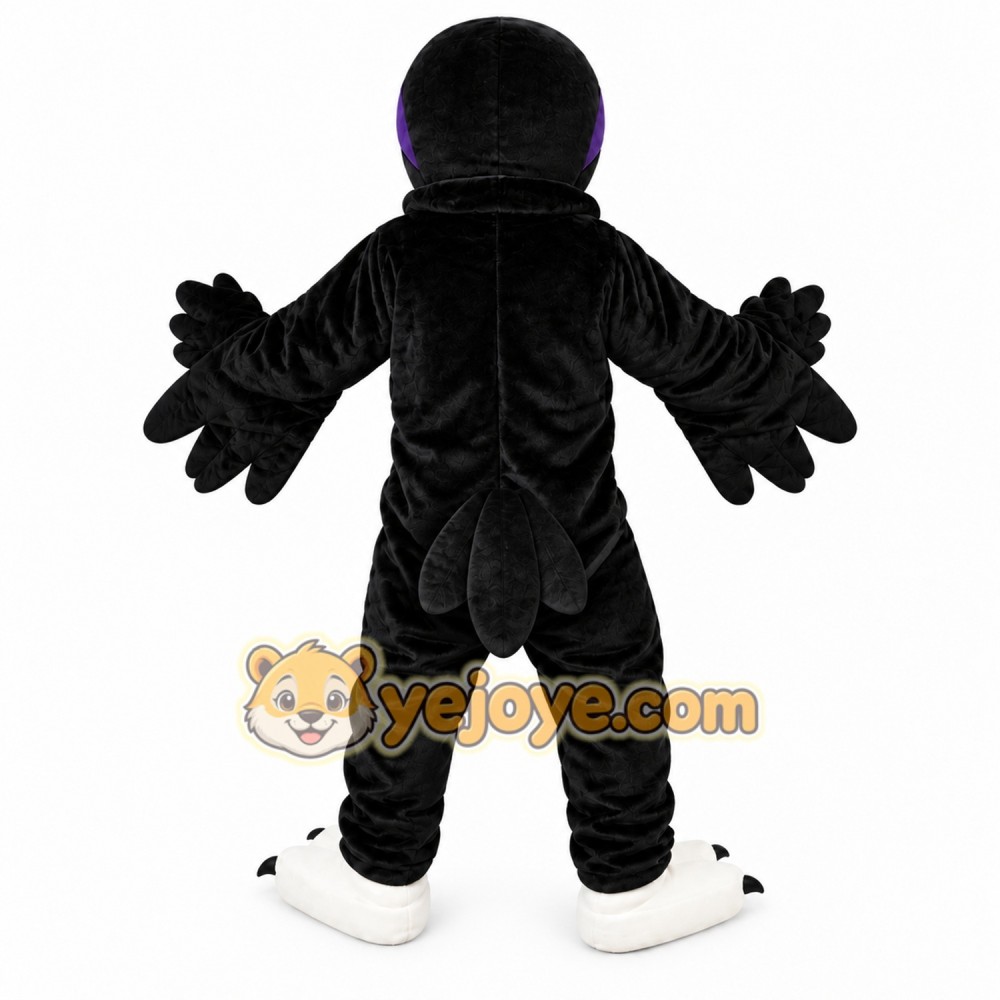 Black Short-Haired Eagle Mascot Costume for Adult