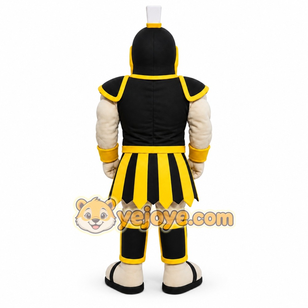 Black Trojan Mascot Costume Spartan Knight Warrior Costume