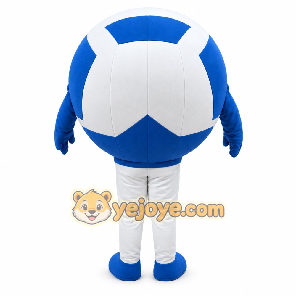 Blue And White Football Mascot Costume for Adult Blue And White Football Mascot Costume for Adult