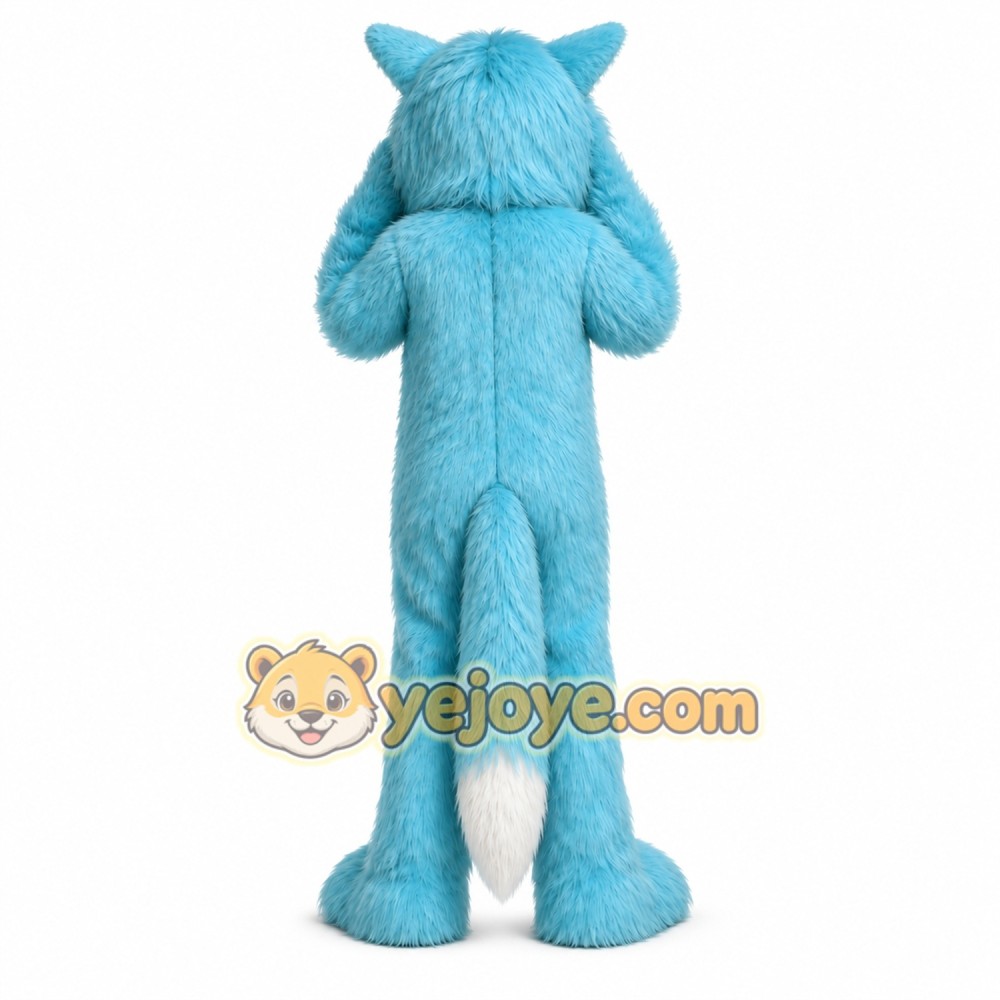 Blue Big Mouth Wolf Mascot Costume for Adult Blue Big Mouth Wolf Mascot Costume for Adult