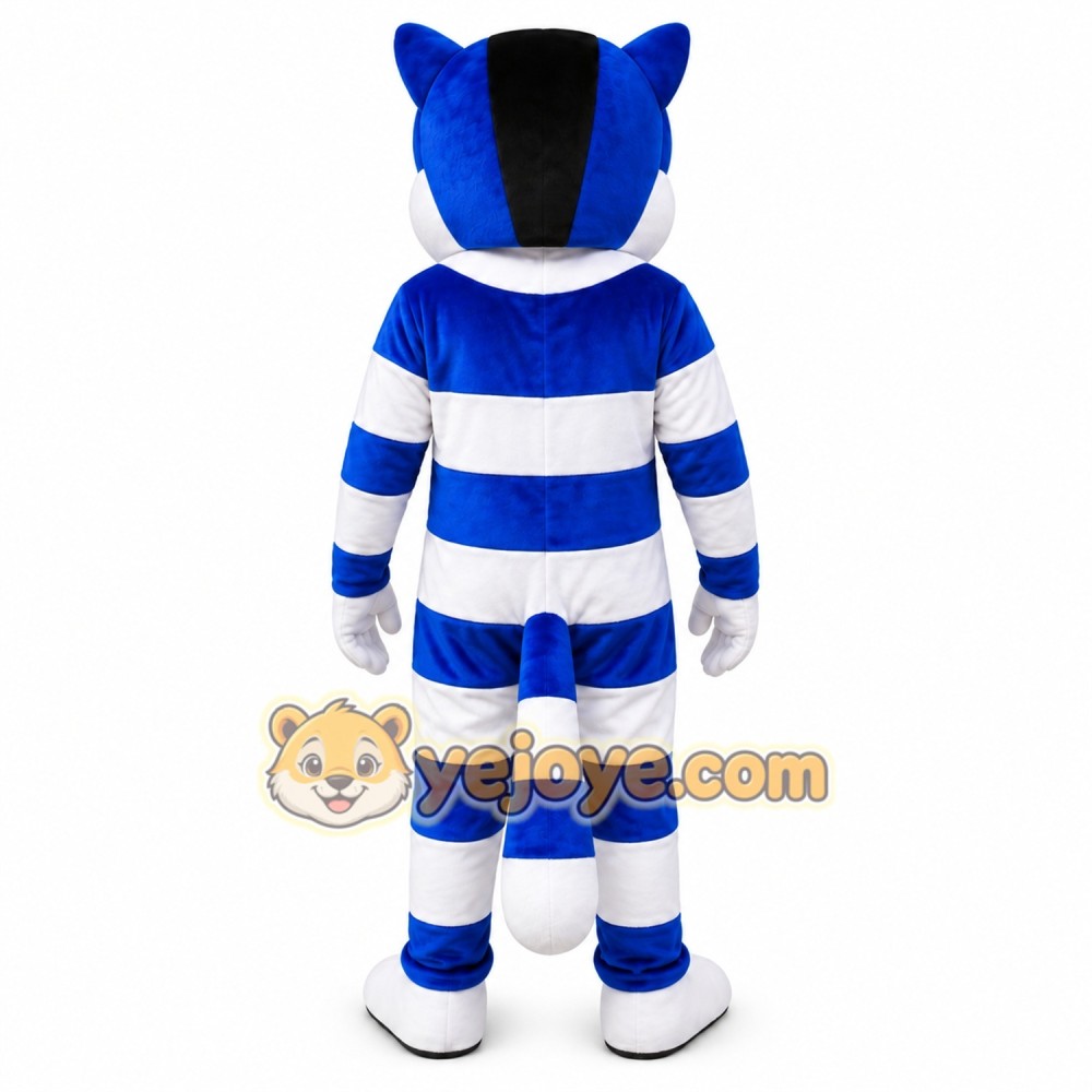 Blue Cat Cartoon Mascot Costume Blue Cat Cartoon Mascot Costume