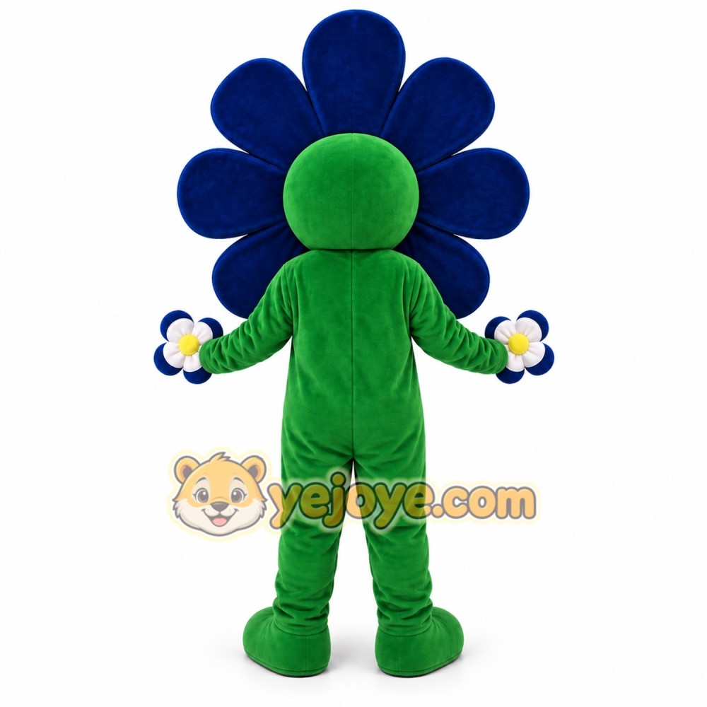 Blue Flower Sunflower Mascot Costume Blue Flower Sunflower Mascot Costume