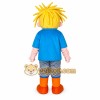 Blond Cartoon Boy Mascot Costume Blond Cartoon Boy Mascot Costume