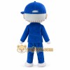 Blue Hat Boy Mascot Costume Blue Hat Boy Mascot Costume