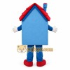 Blue House Cartoon Character Mascot Costume