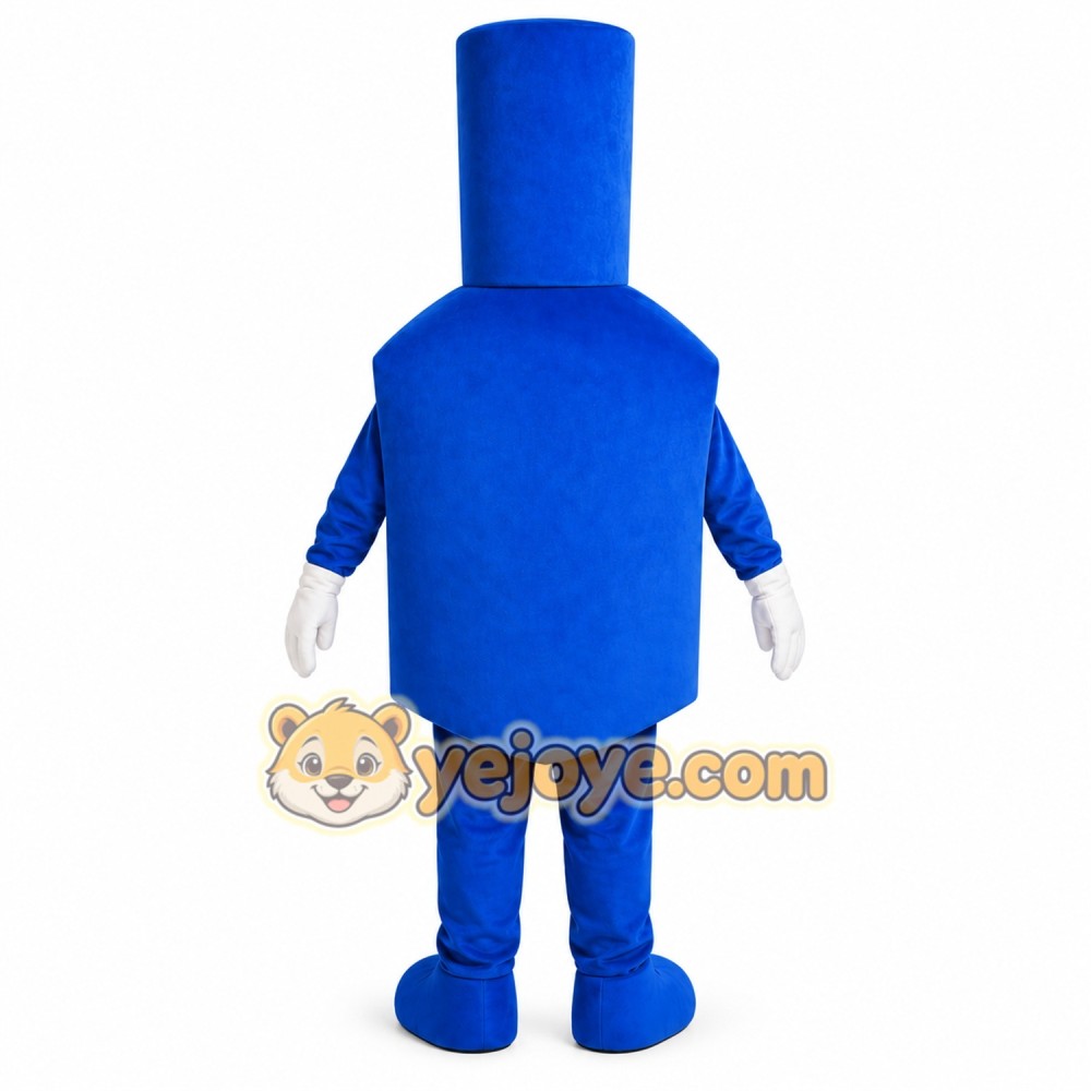Blue Dreidel Mascot Costume Blue Dreidel Mascot Costume
