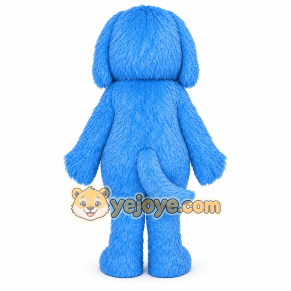 Blue Plush Dog Mascot Costume