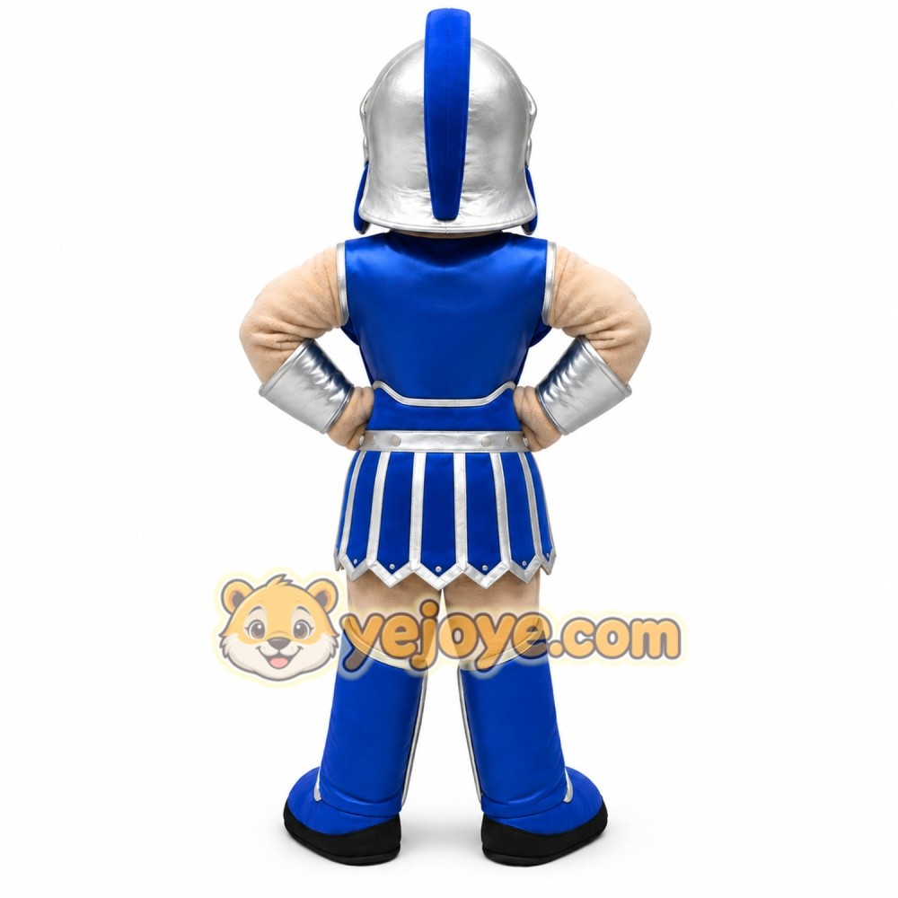 Blue Spartan Trojan Knight Mascot Costume Blue Spartan Trojan Knight Mascot Costume