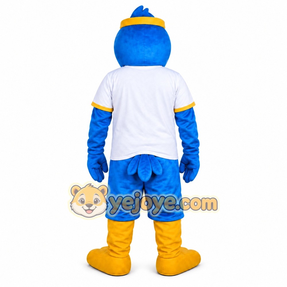 Blue Sport Eagle Cartoon Mascot Costume