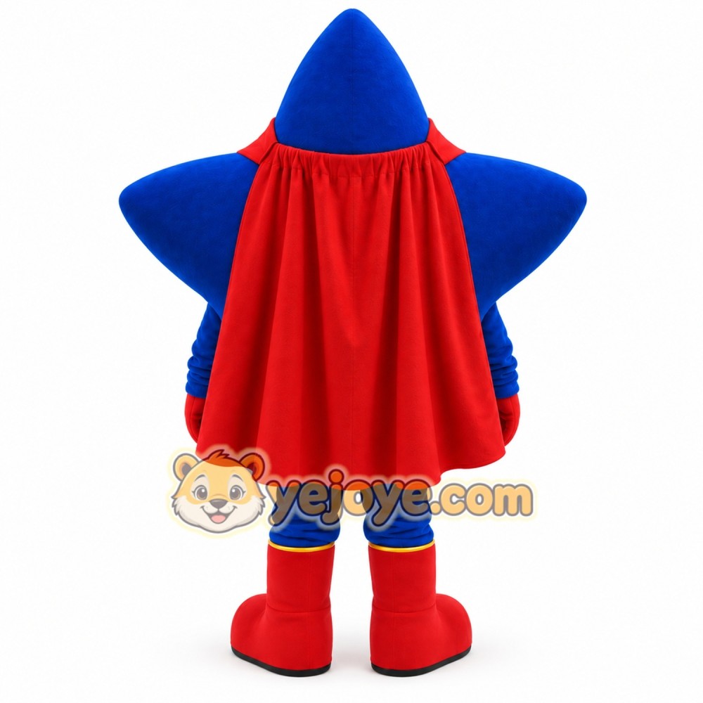Blue Star Mascot Costume Blue Star Mascot Costume