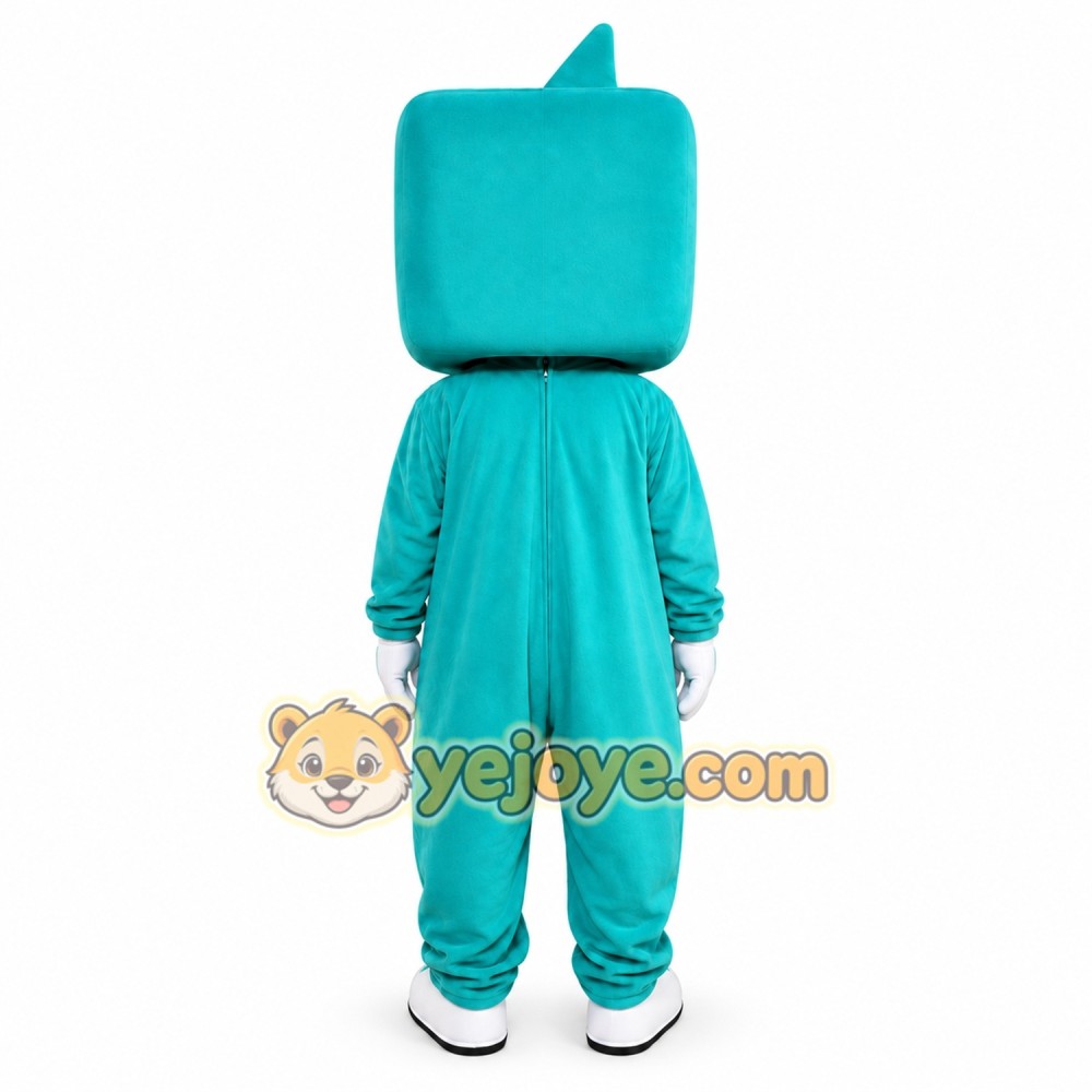 Blue Tv Mascot Costume Blue Tv Mascot Costume