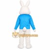 Blue Vest Easter Bunny Mascot Costume Blue Vest Easter Bunny Mascot Costume