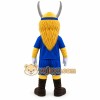 Blue Viking Man Mascot Costume Blue Viking Man Mascot Costume