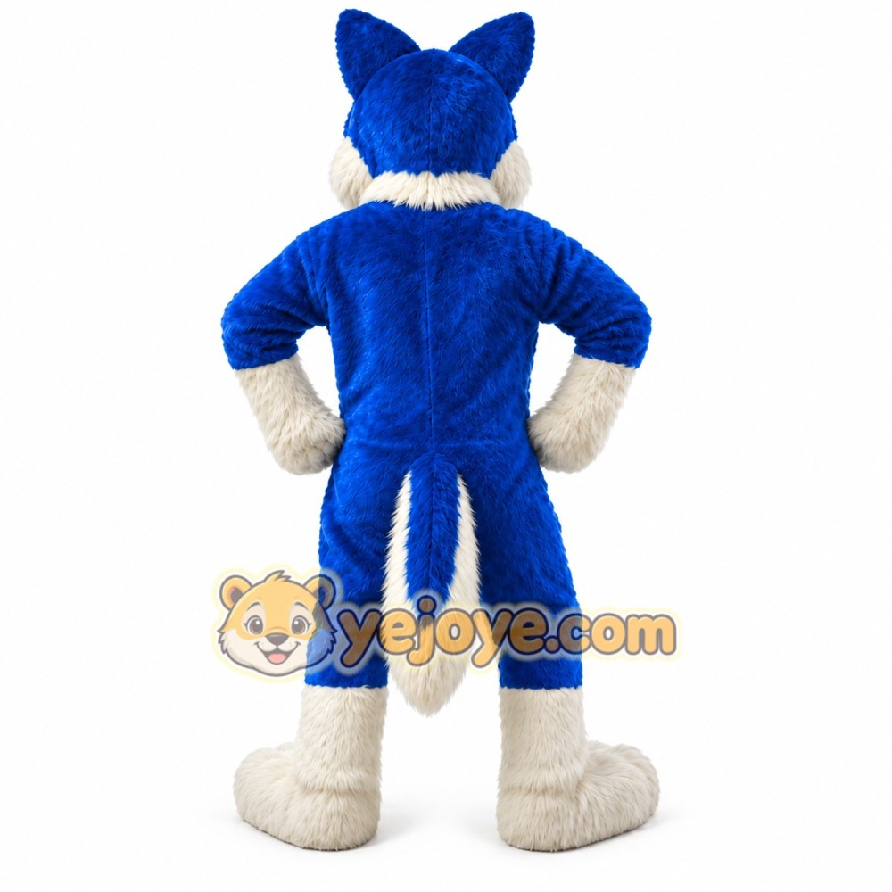 Blue Wolf Dog Husky Mascot Costume Blue Wolf Dog Husky Mascot Costume