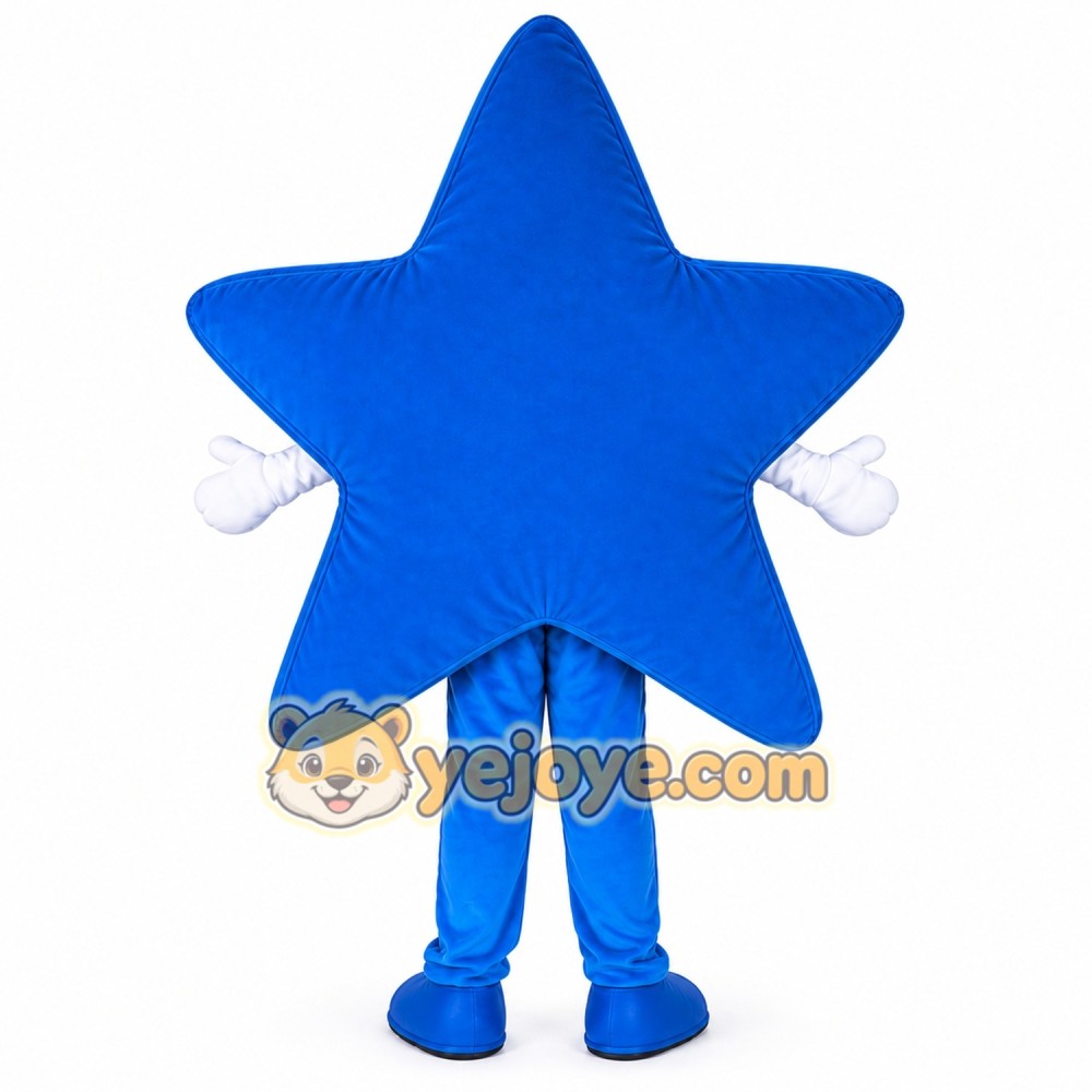 Blue_red five-pointed star Mascot Costume Blue_red five-pointed star Mascot Costume