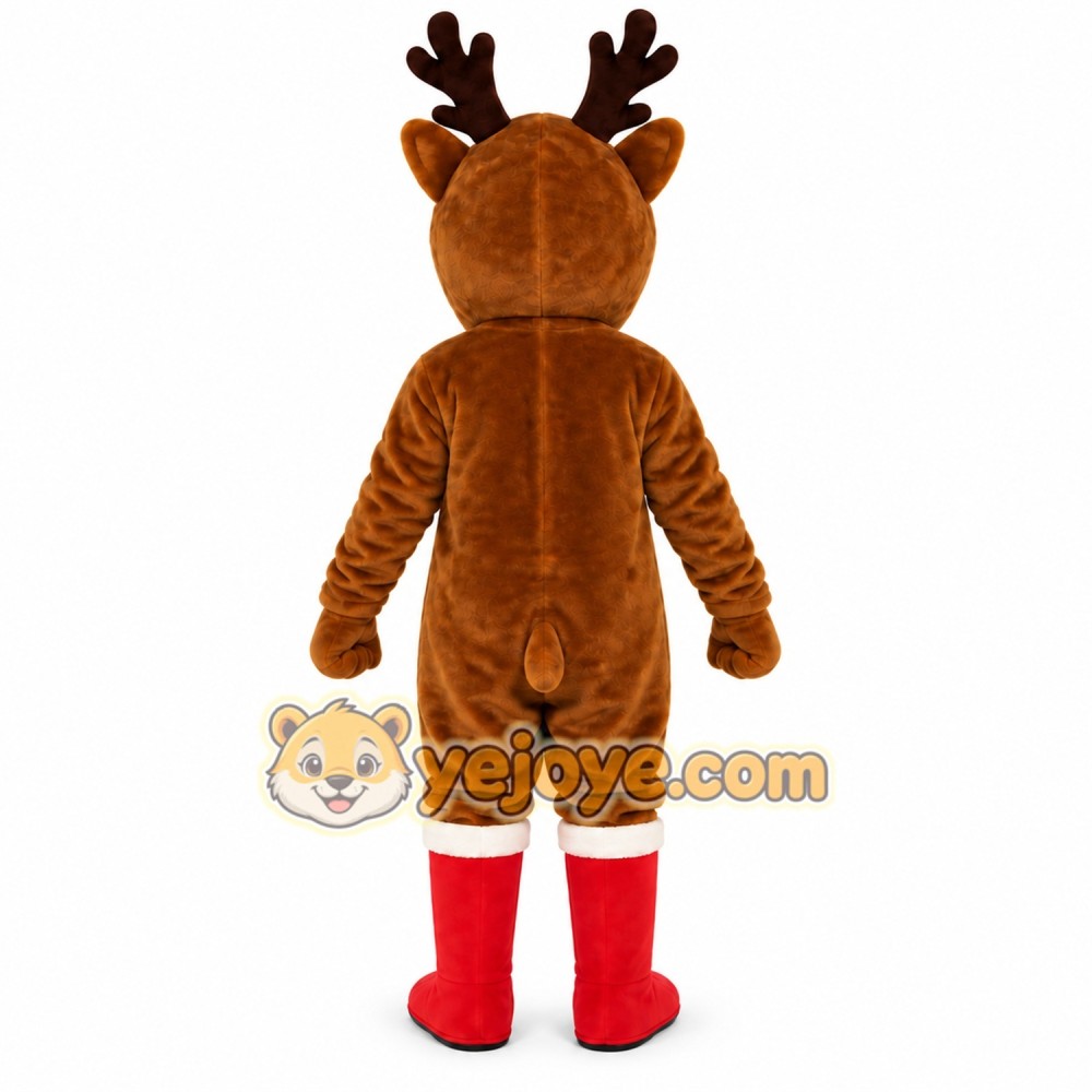 Brown Christmas Deer Elk Mascot Costume Brown Christmas Deer Elk Mascot Costume
