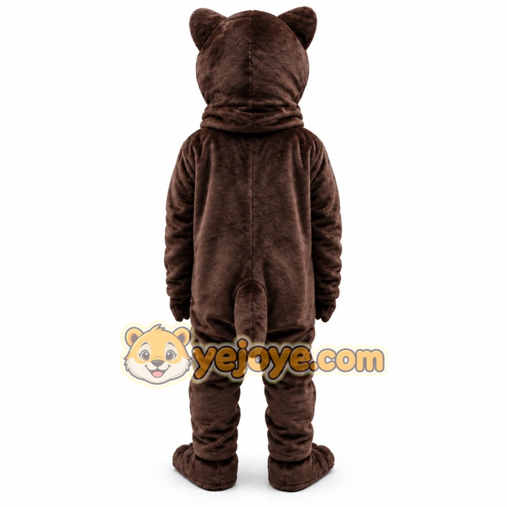 Brown Grizzly Bear Mascot Costume Deluxe Material Brown Grizzly Bear Mascot Costume Deluxe Material