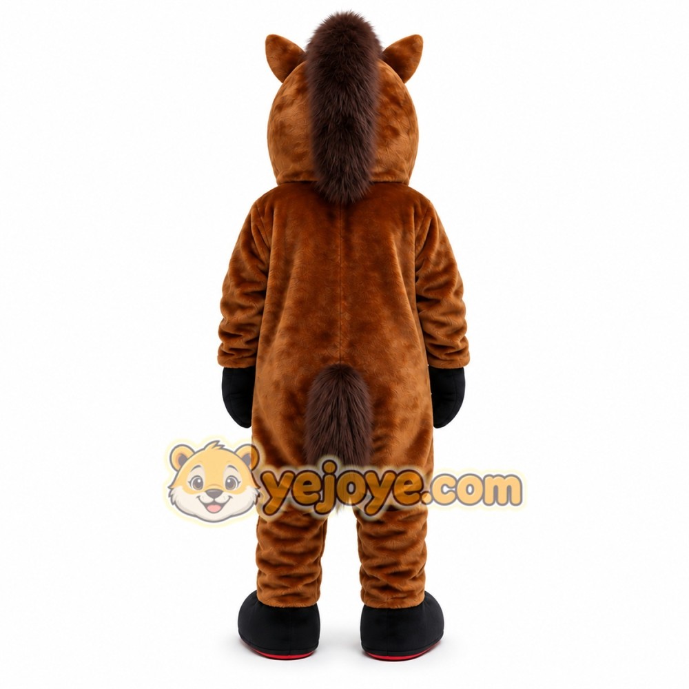 Brown Horse Mascot Costume Mustang Stallion Brown Horse Mascot Costume Mustang Stallion