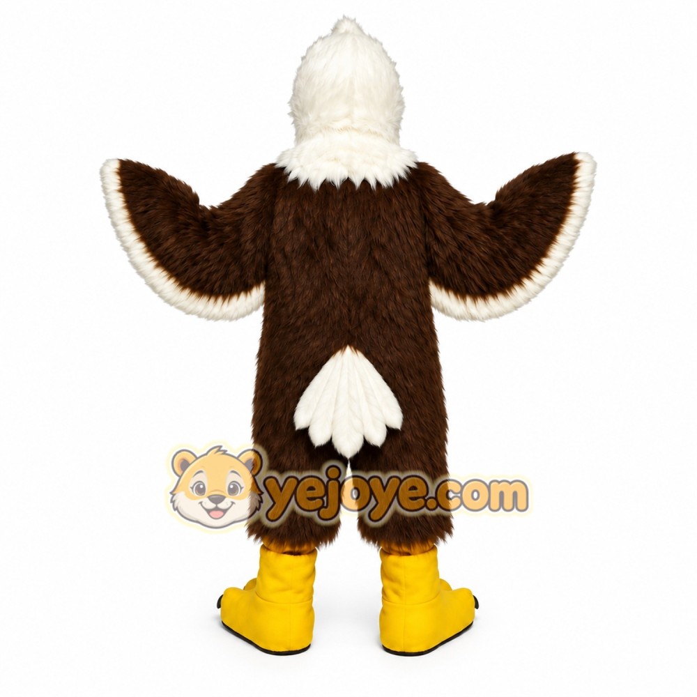 Brown Long-Haired Eagle Mascot Costume