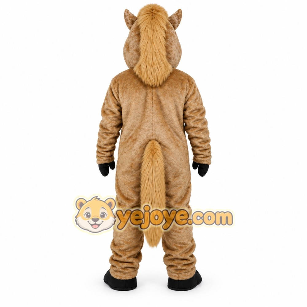 Brown Pepper Horse Mascot Costume Brown Pepper Horse Mascot Costume