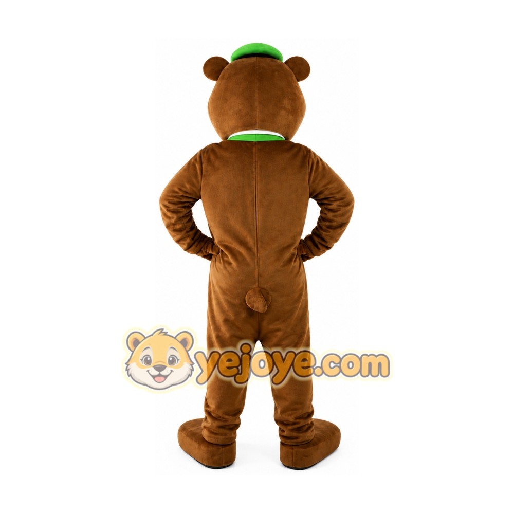 Brown Yoga Bear Cartoon Mascot Costume Brown Yoga Bear Cartoon Mascot Costume